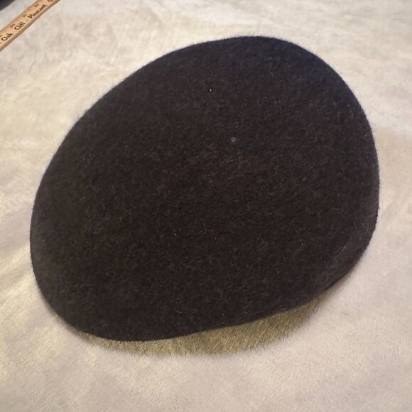 Scala Mens Large Cabbie Hat 100% Wool Cap 4 Seasons Felt Charcoal Gray newsboy - Picture 2 of 7